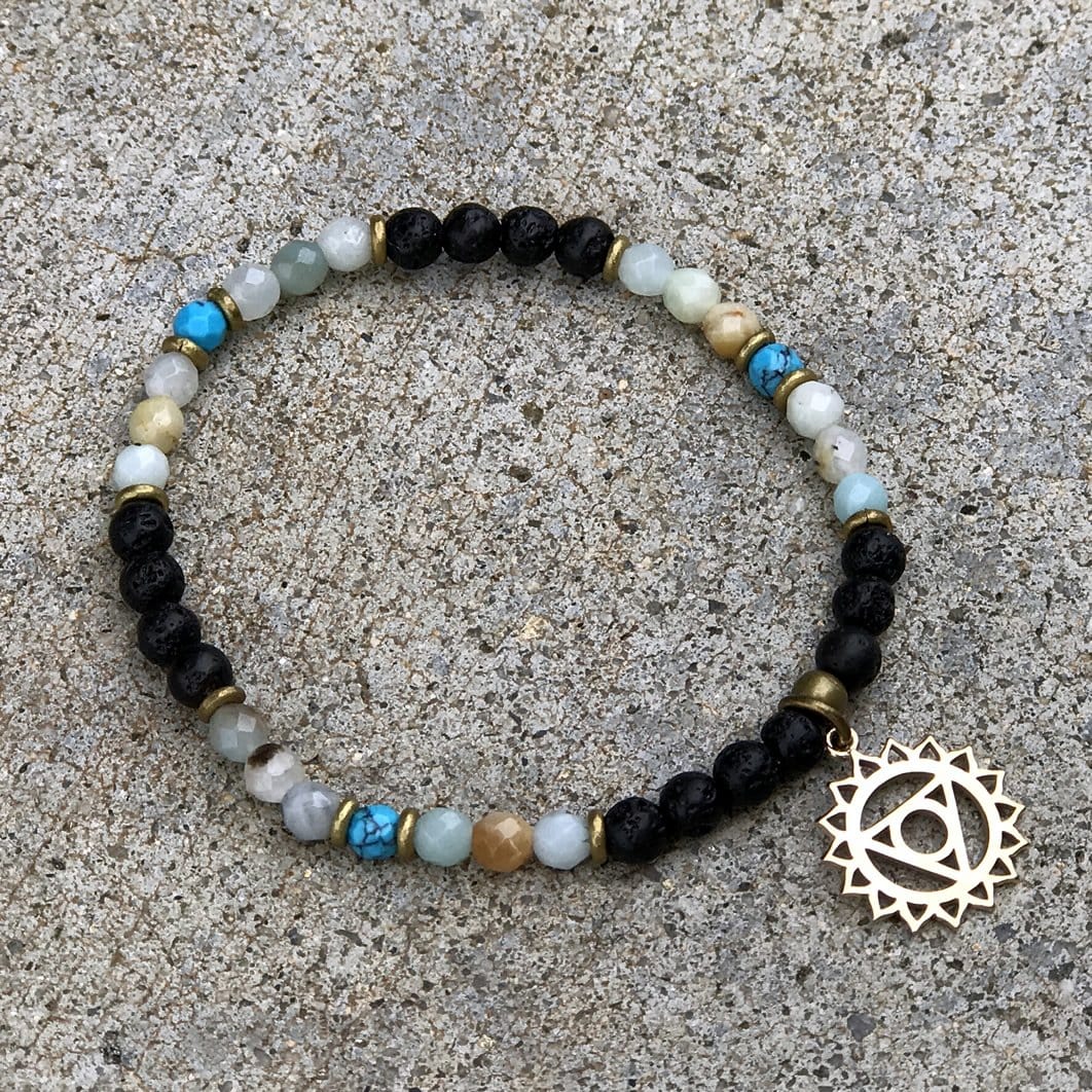 Bracelets - Throat Chakra Essential Oil Diffuser Bracelet