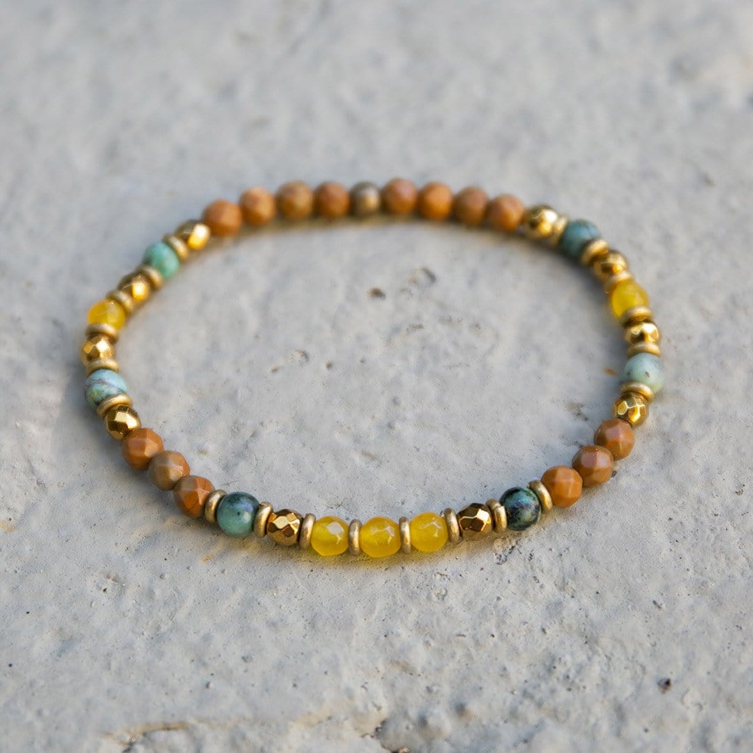 Bracelets - Yellow Jade And Jasper Delicate Bracelet