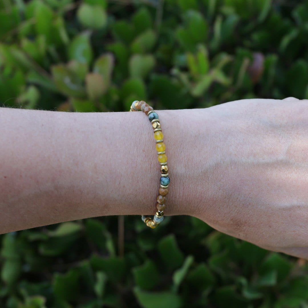 Bracelets - Yellow Jade And Jasper Delicate Bracelet