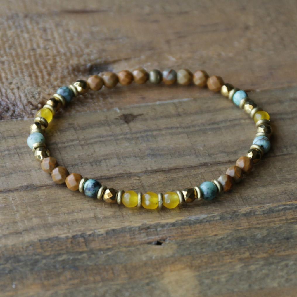Bracelets - Yellow Jade And Jasper Delicate Bracelet