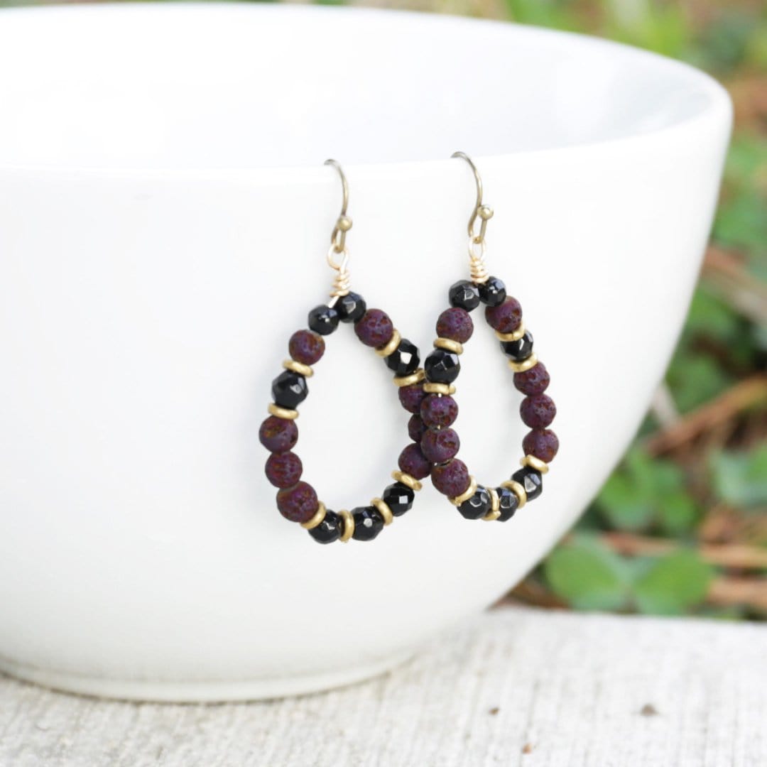 Earrings - 'Soothing' Onyx Aromatherapy Earrings