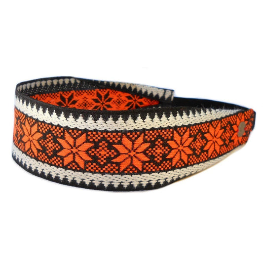 Headbands - Joy, Bright Coral And Black Headband