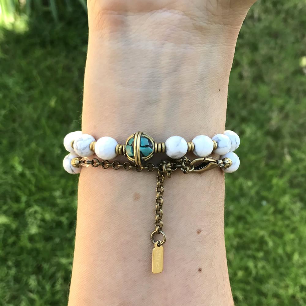 Necklaces - Howlite 'Calm' Mala Choker