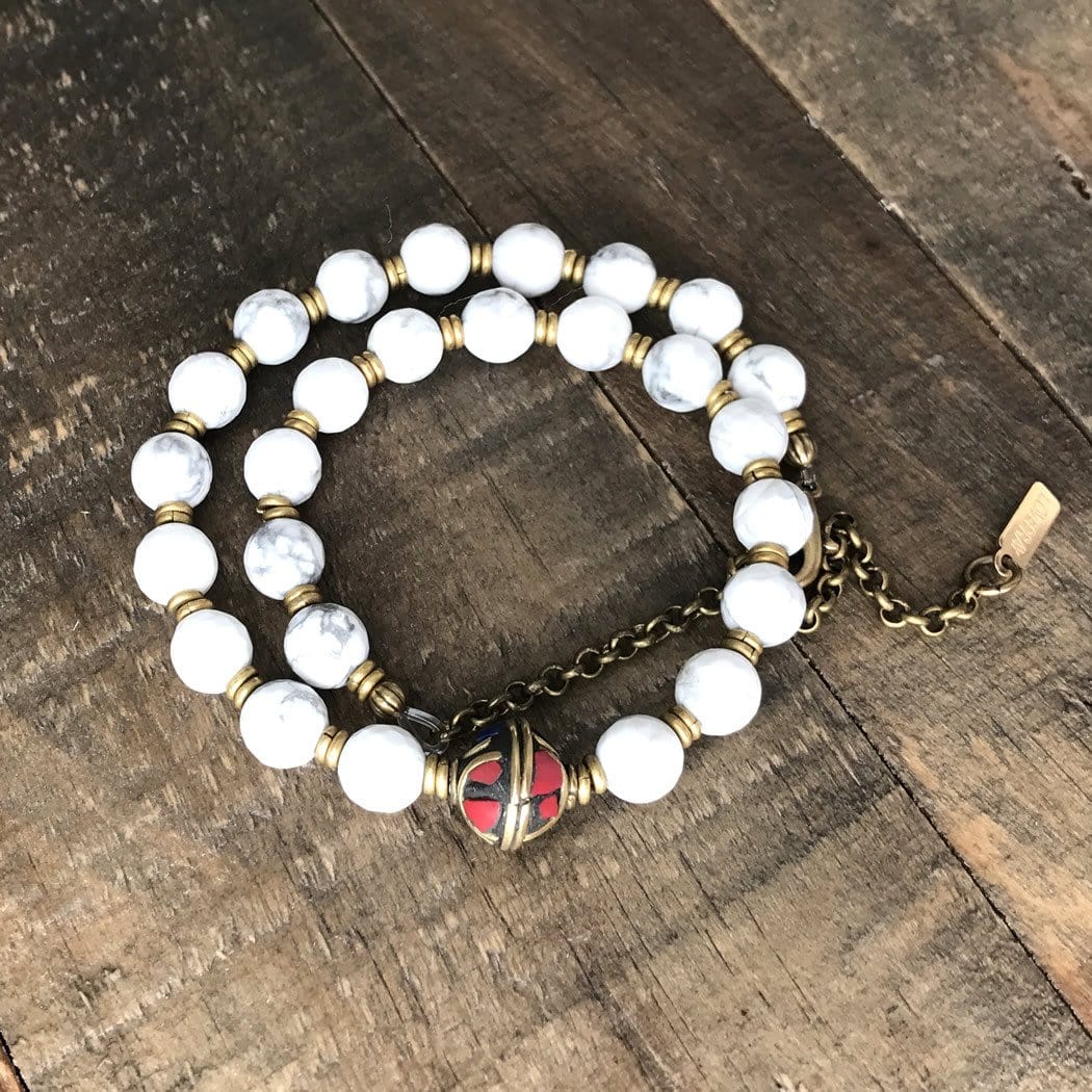 Necklaces - Howlite 'Calm' Mala Choker