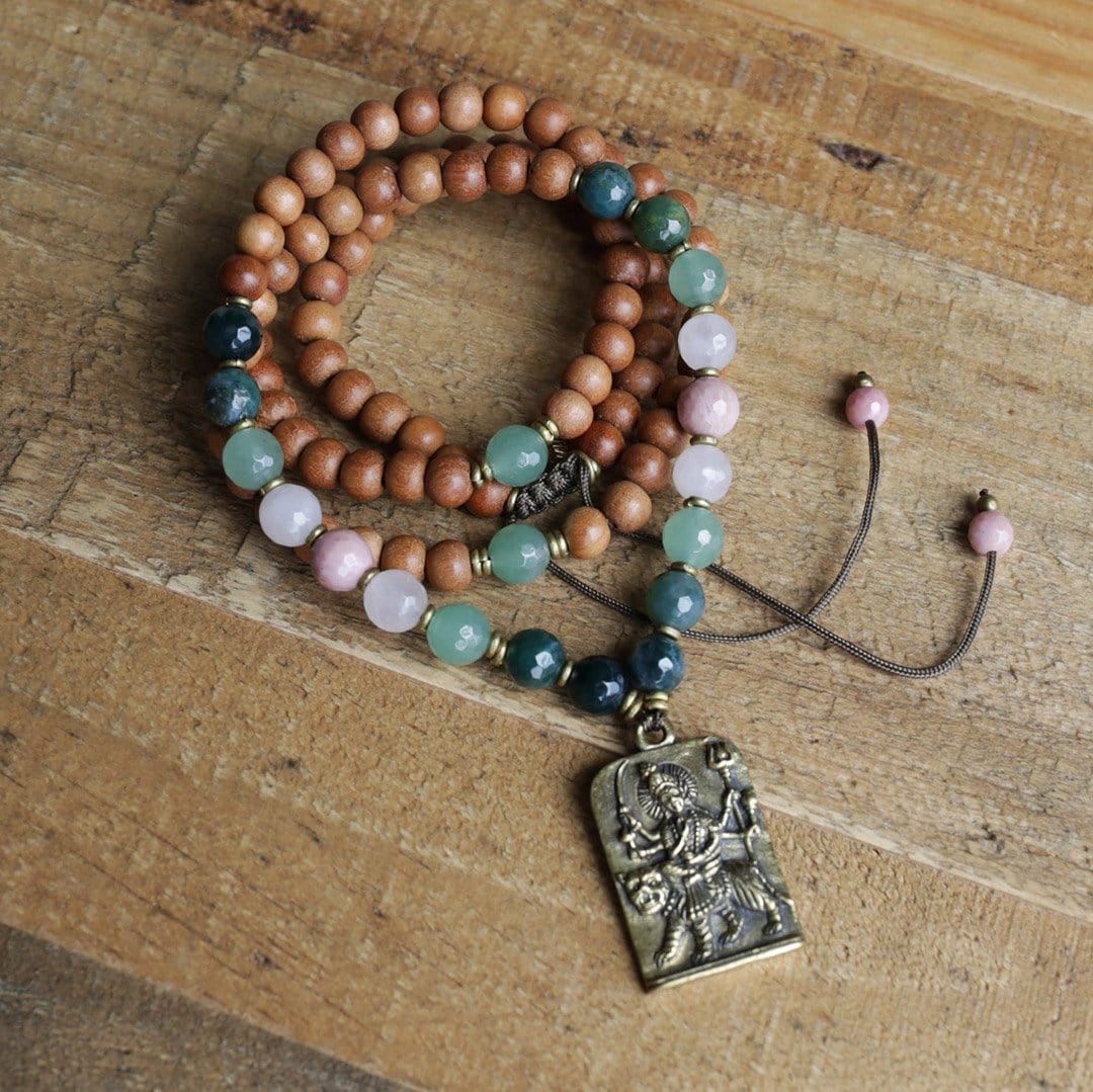 Necklaces - Sandalwood Heart Chakra Mala Necklace