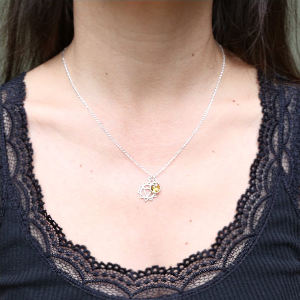 Necklaces - Solar Plexus Chakra Charm Necklace
