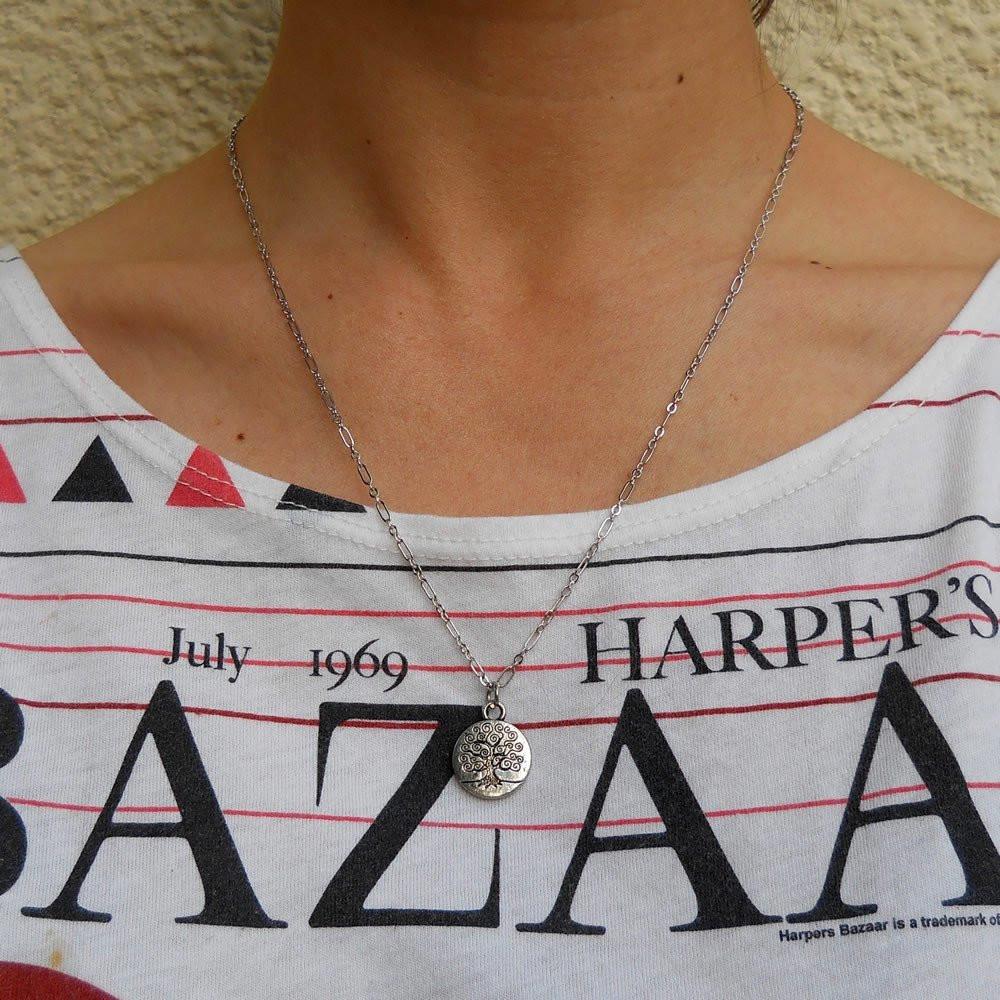 Necklaces - Tree Of Life, Silver Chain And Charm Necklace