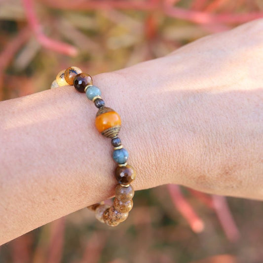 Jasper and Amber Bracelet *Final Sale*