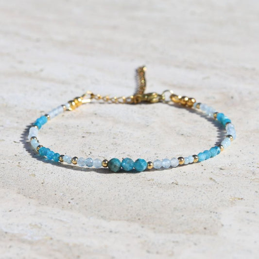 Aquamarine & Apatite Bracelet