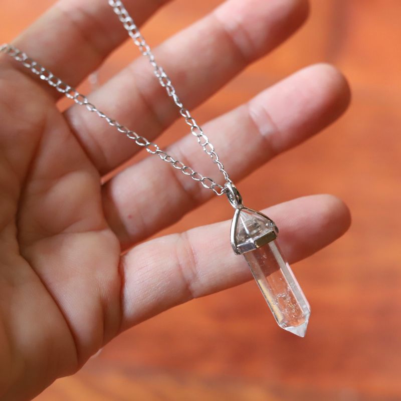 Quartz Crystal Pendant Chain Necklace *Final Sale*