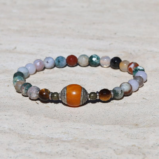 Jasper & Amber Bracelet *Final Sale*