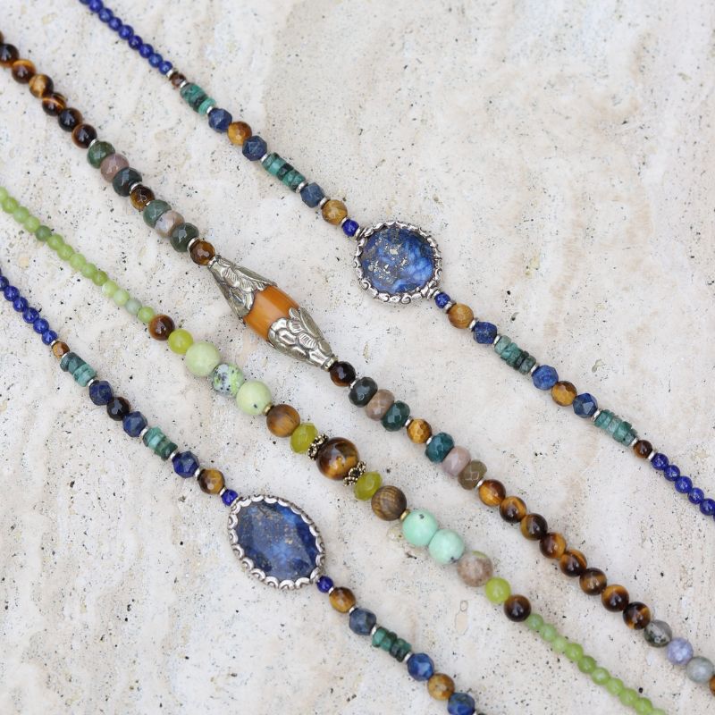 Amber & Tiger's Eye Necklace *Final Sale*