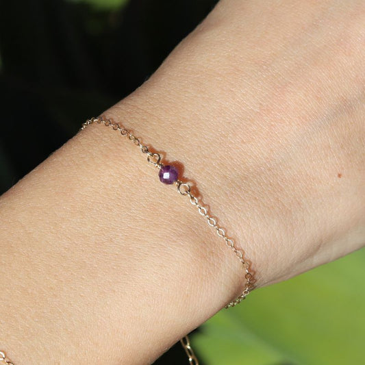Amethyst Birthstone Bracelet