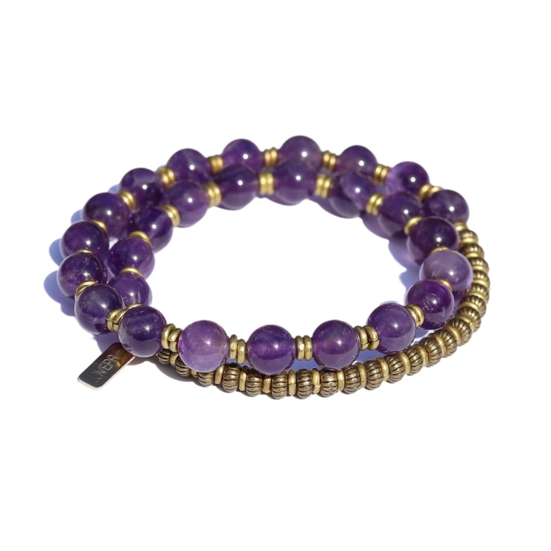 amethyst wrist mala