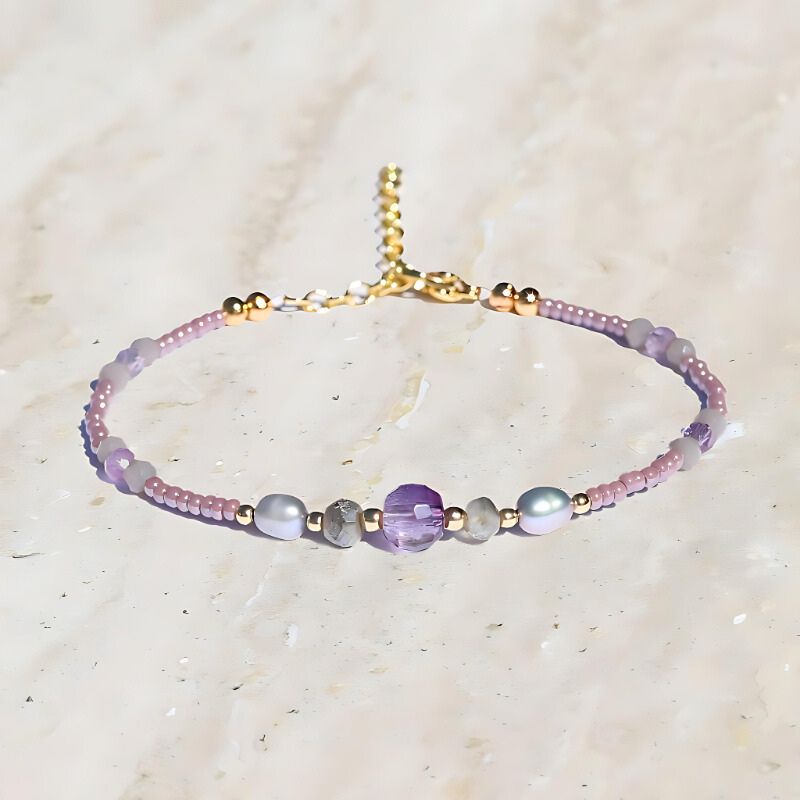 Amethyst and Pearl Bracelet