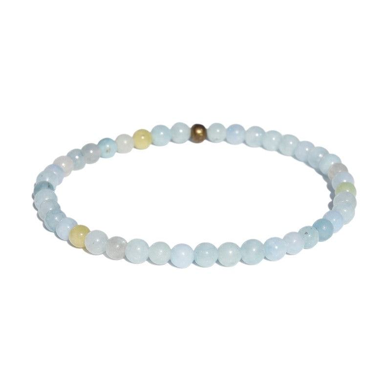 Aquamarine Delicate Beaded Bracelet