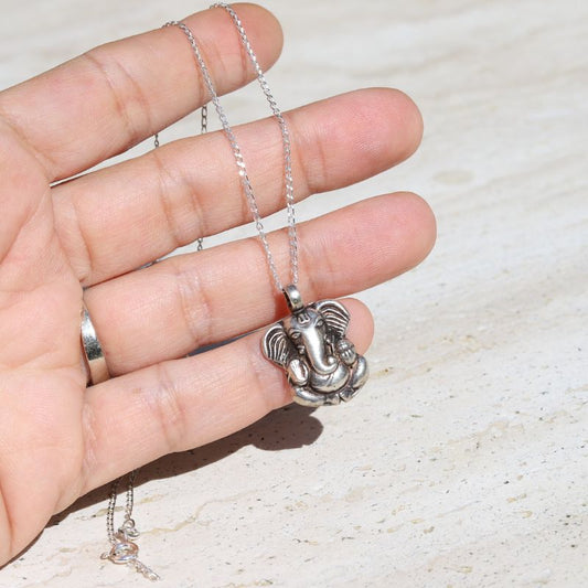Success Sterling Silver Ganesh Necklace *Final Sale*