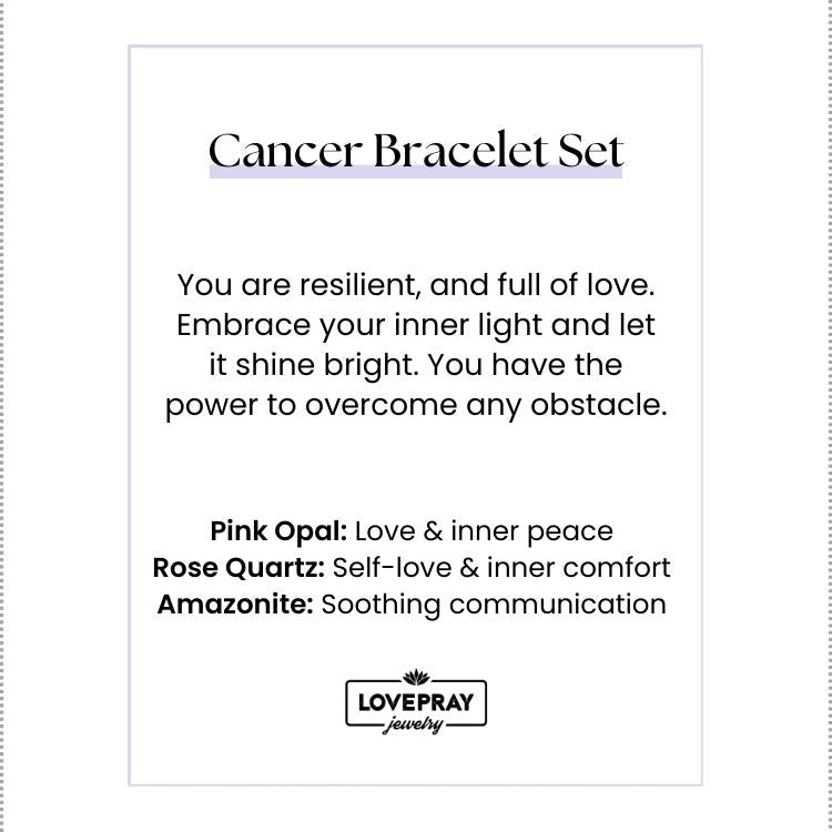 Cancer Zodiac Bracelet Set