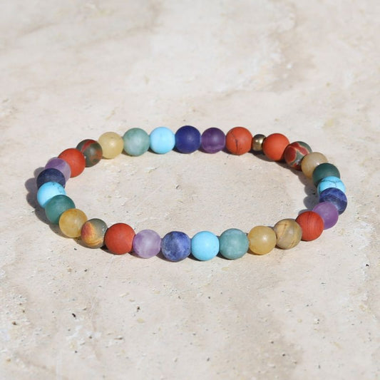 Chakra Matte Gemstones Bracelet *Final Sale*