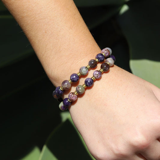 Charoite Wrist Mala Bracelet