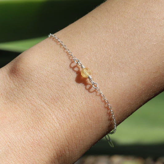 Citrine Sterling Silver Bracelet - November