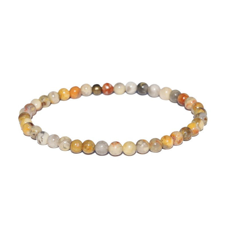 Crazy Lace Agate Delicate Beaded Bracelet