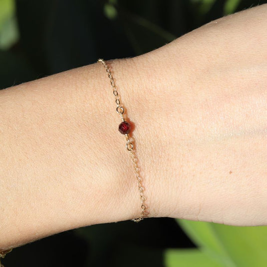 Garnet Birthstone Bracelet