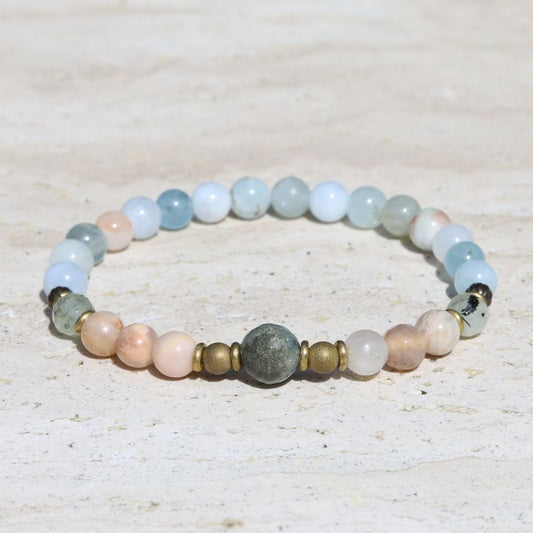 Aquamarine and Prehnite Bracelet *Final Sale*