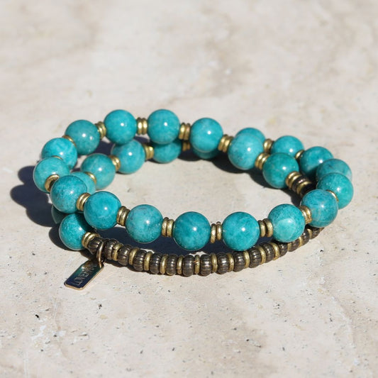 Green Amazonite Wrist Mala