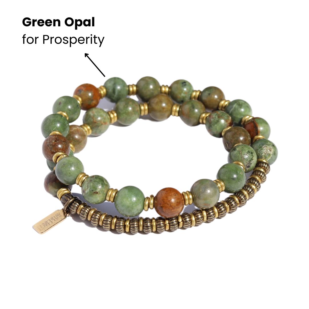Green Opal Wrist Mala Bracelet