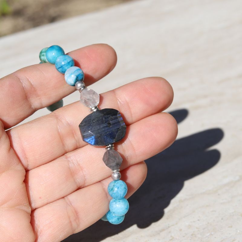 Hemimorphite & Labradorite Bracelet *Final Sale*