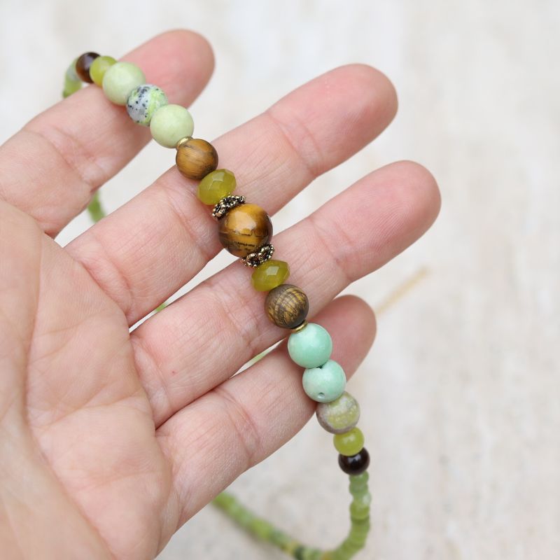 Jade & Tiger's Eye Necklace *Final Sale*