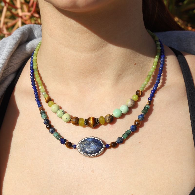 Jade & Tiger's Eye Necklace *Final Sale*