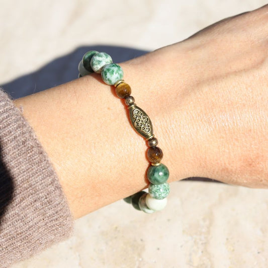 Jade and Tiger's Eye Bracelet *Final Sale*