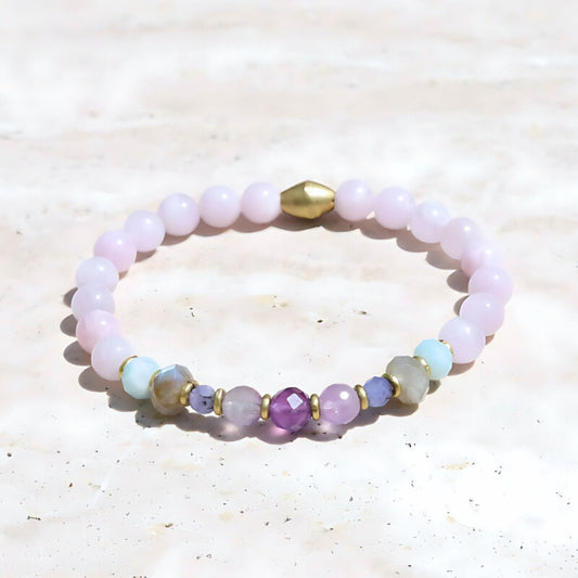 Kunzite and Amethyst Bracelet