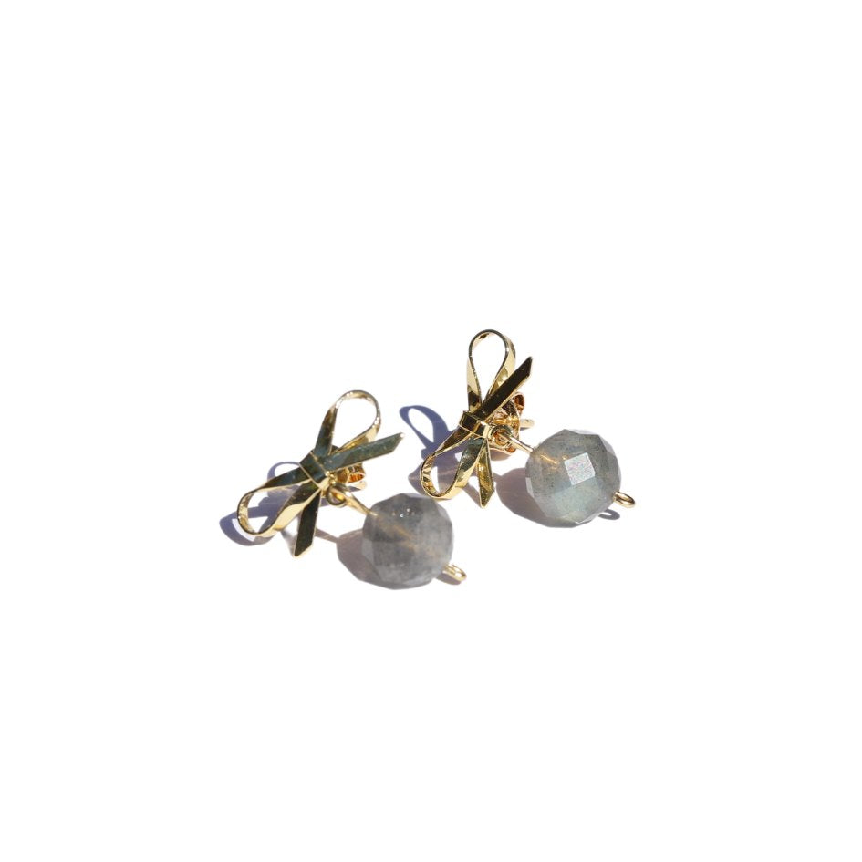 Labradorite and Moonstone Earring Stack