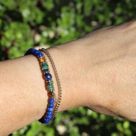 Lapis Lazuli & Emerald Bracelet *Final Sale*
