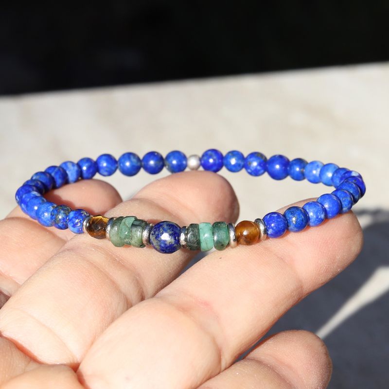 Lapis Lazuli & Emerald Bracelet *Final Sale*
