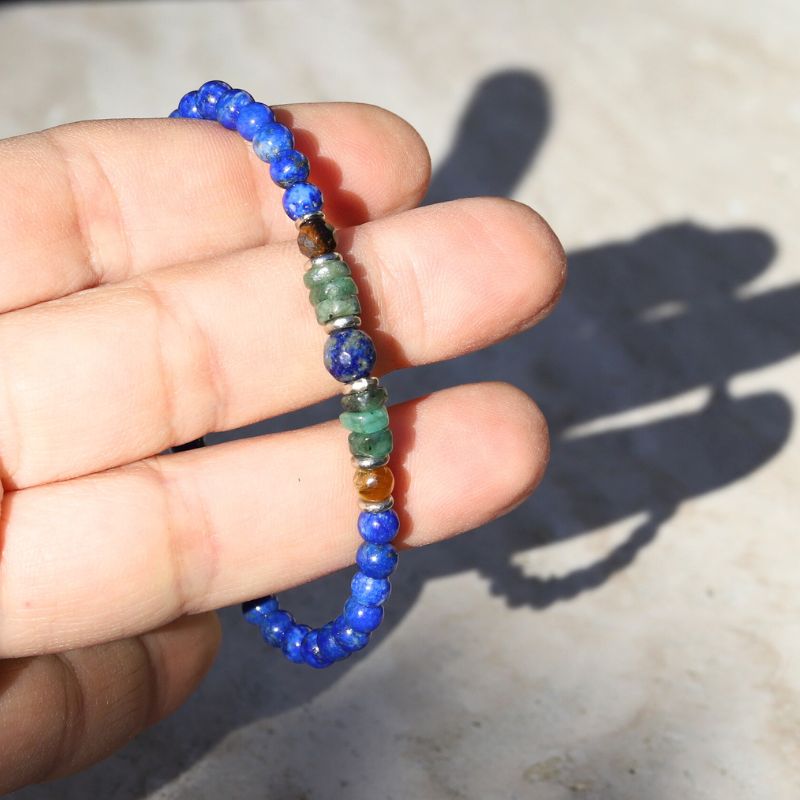 Lapis Lazuli & Emerald Bracelet *Final Sale*