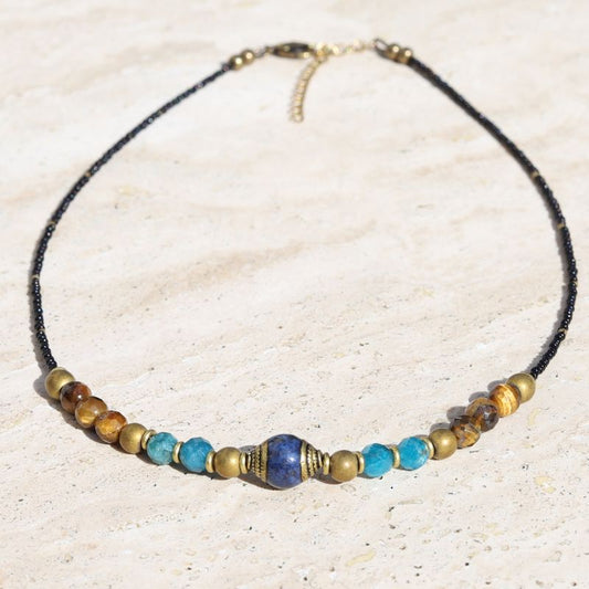 Lapis Lazuli and Apatite Necklace *Final Sale*