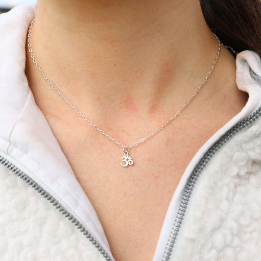 Sterling Silver Tiny Ohm Necklace *Final Sale*