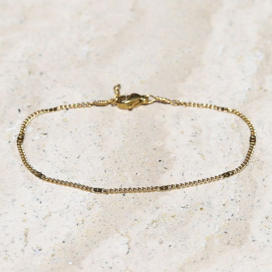 Lux Gold Plated Chain Anklet