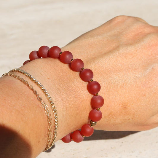Matte Carnelian Bracelet *Final Sale*