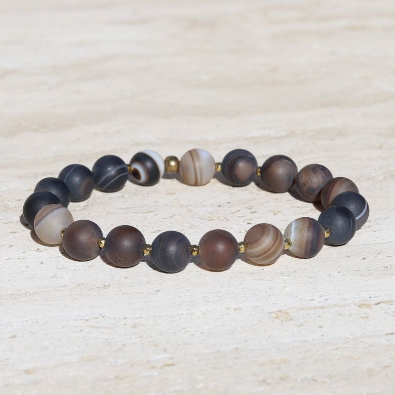 Matte Coffee Agate Bracelet *Final Sale*