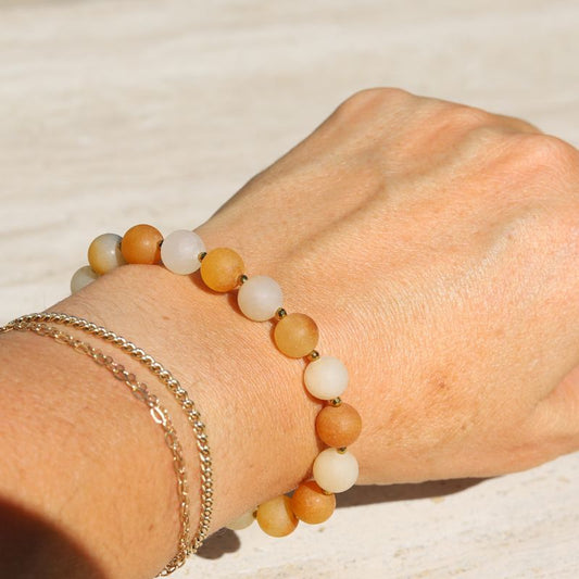 Matte Yellow Jade Bracelet *Final Sale*