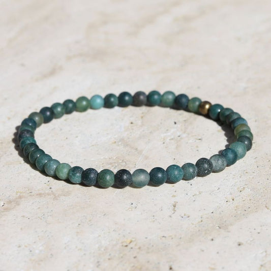Moss Agate Matte Bracelet *Final Sale*