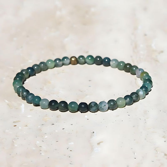 Moss Agate Delicate Bracelet
