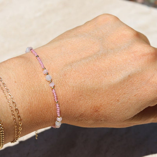 Pink Moonstone Bracelet