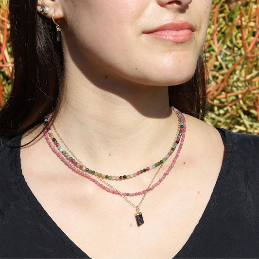 Pink Tourmaline Necklace