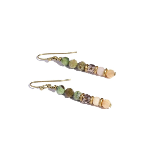 Green and Pink Opal Earrings *Final Sale*